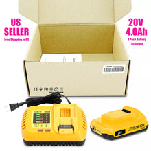 Load image into Gallery viewer, 20V 60V Battery &amp; Charger – Compatible with DEWALT 20V Max and 60V Tools