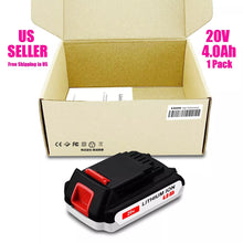Load image into Gallery viewer, Black and Decker 20V 4.0Ah battery LBXR2020 LBXR20