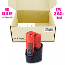 Load image into Gallery viewer, Compatible with Milwaukee 12V M12 Replacement Battery and Charger Kit