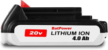 Load image into Gallery viewer, LBXR2020 20V 4.0Ah Compact Battery Replacement for Black &amp; Decker 20V Battery 2.0Ah LBXR2020-OPE 1.5Ah LBXR20 20V 2Ah Lithium Ion Battery