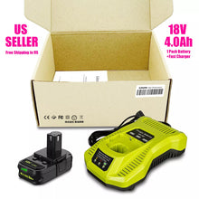 Load image into Gallery viewer, 18V ONE+ Battery &amp; Charger – Compatible with Ryobi Tools