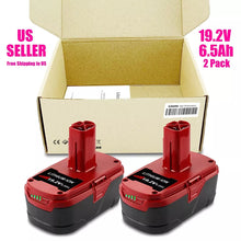 Load image into Gallery viewer, 2 Pack 6.5Ah Craftsman 19.2V C3 XCP DieHard Lithium-Ion Battery
