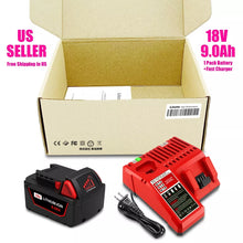 Load image into Gallery viewer, 18V M18 Battery and Charger Kit For Milwaukee M18 Cordless Power Tools