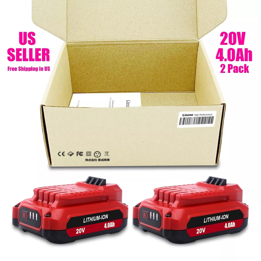 2 Pack Craftsman V20 20V 4.0Ah Lithium-Ion Battery CMCB202