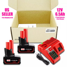 Load image into Gallery viewer, Compatible with Milwaukee 12V M12 Replacement Battery and Charger Kit