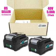 Load image into Gallery viewer, 2 Pack Makita 40V 5.0Ah Lithium-Ion Battery XGT BL4040 BL4050