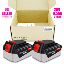 Load image into Gallery viewer, 2 Pack Black and Decker 20V 6.5Ah battery LB2X4020 LBX4020 LBXR2020 LBXR20
