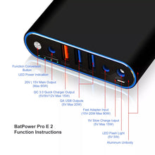 Load image into Gallery viewer, ProE 2 Laptop External Battery for Apple Macbook Pro Retina Macbook Air 2006-2015 Laptop Power Bank Portable Charger 98Wh/148Wh/210Wh